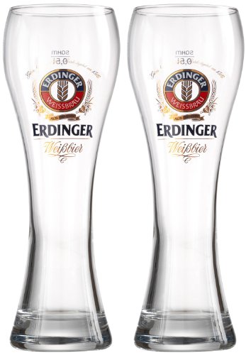 Weizenbierglas Test: Erdinger-Bier-Gläser, Halber Liter,...