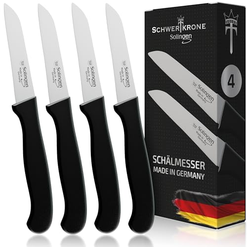 Beste Schälmesser Platz 9: Schwertkrone 4er Set Gemüsemesser...