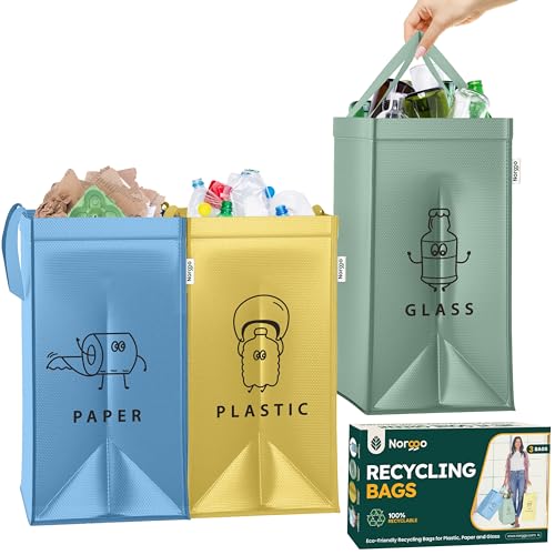 Mülleimer mit Trennsystem: Norggo 3er-Pack Recycling System Taschen -...