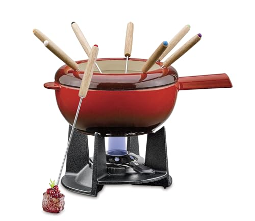 Beste Fonduetopf Platz 19: Spring Gusseisen Fondue Set rot |...