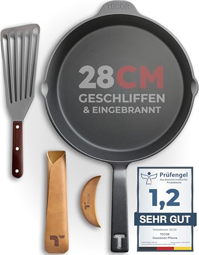 Beste Gusseisenpfanne Platz 3: TECOR® Gusseisenpfanne Induktion...