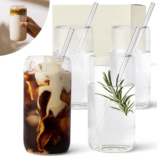 Beste Milchshake-Glas Platz 17: KIVY Trinkgläser Set mit Glas...