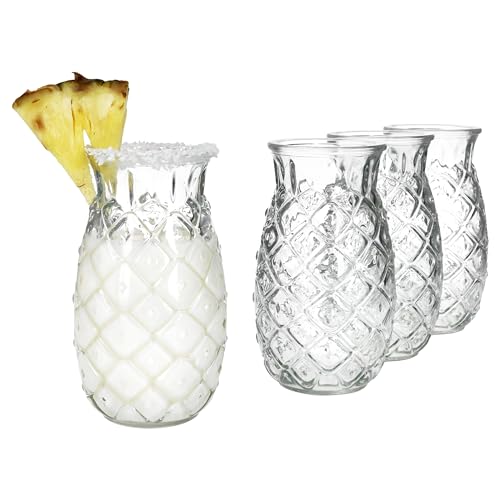 Cocktailglas: MamboCat 4er Set Pina Ananas Gläser I 400ml,...