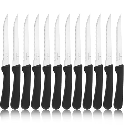 Beste Steakmesser Platz 17: targzier Steakmesser Set,12 Stück...