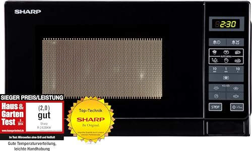 Beste Mikrowelle Platz 12: Sharp R242BKW Solo-Mikrowelle / 20...