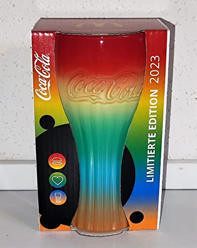 Coca Cola Glas: AngiesStrickZauber RegenbogenGlas/Mc Donald's /...