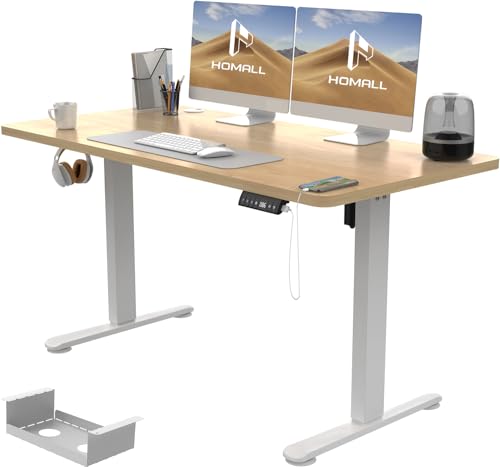 Höhenverstellbarer Schreibtisch: Homall 140x70 cm Höhenverstellbarer Elektrisch...