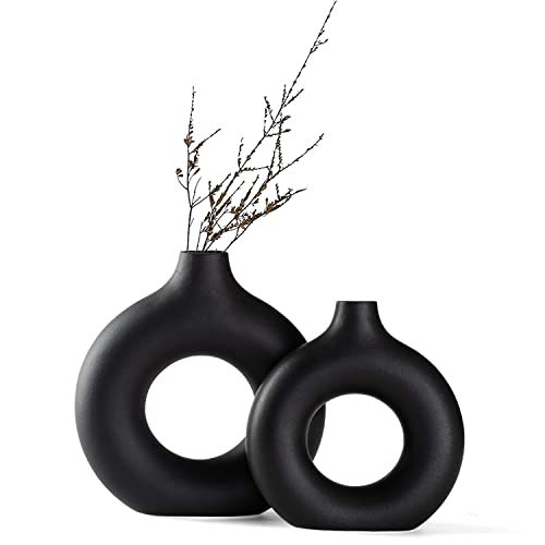 Badezimmerdeko: SAWOAKE Vasen für pampasgras, Schwarze...