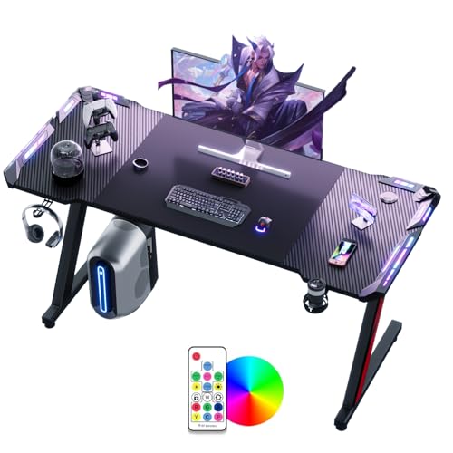 Homall Gaming Tisch Mit Led 160x60...