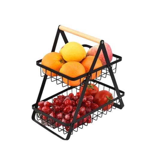 Obstkorb: Huuzzgdp 2-Tier Fruit Basket, Detachable Fruit...