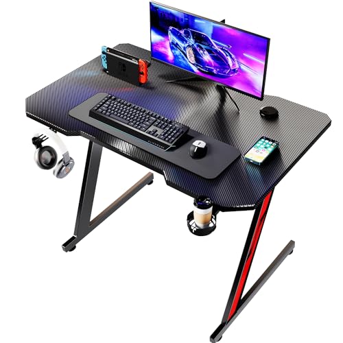 Computertisch: Homall Gaming Tisch 80 x 52 cm, Z-Frame Gaming...
