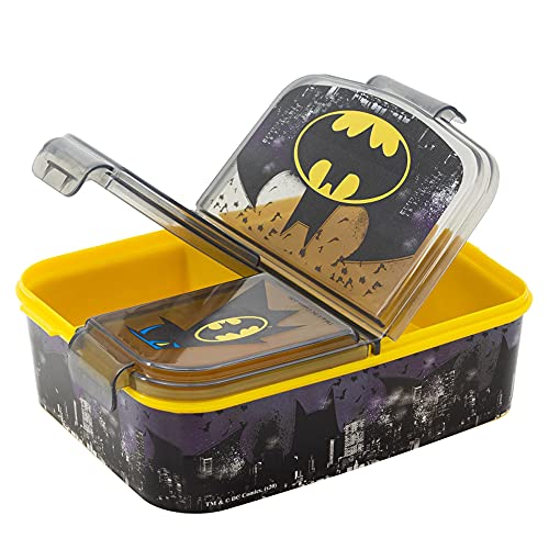 Premium Brotdose Batman Lunchbox mit 3 Fächern,...