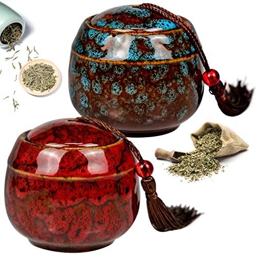: Bakiauli 2 Stück Vintage Teedose Keramik,...