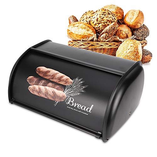 Pilipane Brotbox Schwarz Brotkasten für...