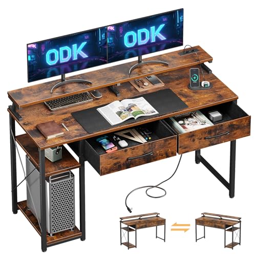Büro Schreibtisch Tests & Sieger: ODK Schreibtisch mit 2 Schubladen,...