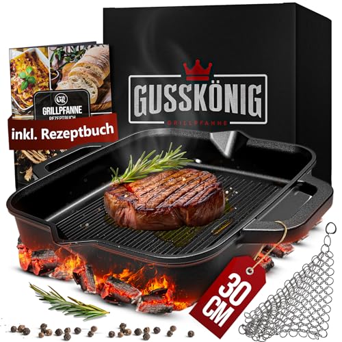 Beste Grillpfanne Platz 20: GUSSKÖNIG Gusseisenpfanne - 30cm...