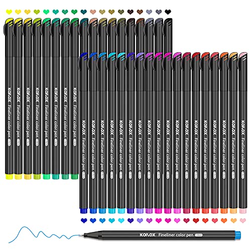 Beste Feinschreiber Platz 9: Koilox Fineliner Stifte Set, 36...