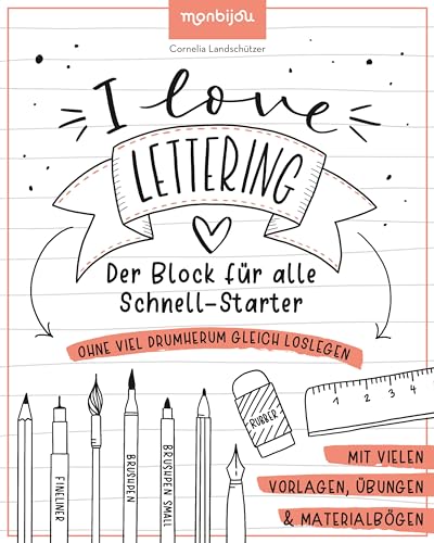 Beste Handlettering-Sets Platz 3: I Love Lettering - Der Block für...