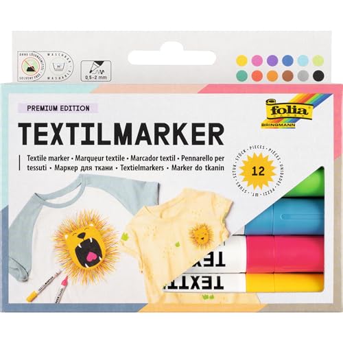 Beste Textilmarker Platz 12: folia 581 - Textil-Maler, 12er...