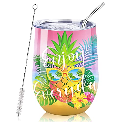 : NymphFable 12oz Ananas Edelstahl Thermobecher...