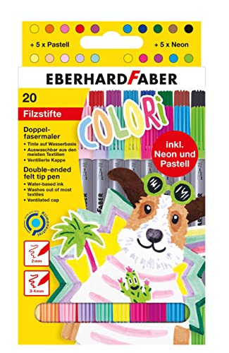 Beste Filzstift Platz 4: Eberhard Faber 550020 - Filzstifte...