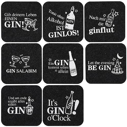 Beste Gin-Glas Platz 7: XIAONIU Untersetzer Gin Set 8...