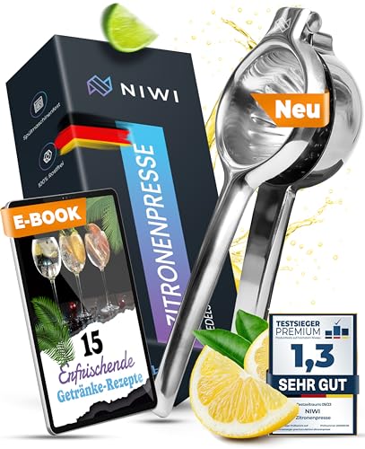 : NIWI® Zitronenpresse Edelstahl - 100% Rostfrei &...