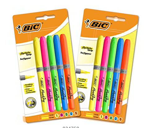 Beste Textmarker Platz 12: BIC Textmarker, 2x5 Highlighter...