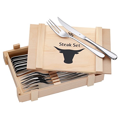 Steakmesser: WMF Steakbesteck 12-teilig, Steakbesteck Set für...