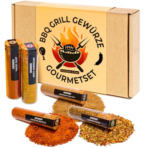 Premium Grillgewürzset, 5 BBQ Gourmet Gewürze...