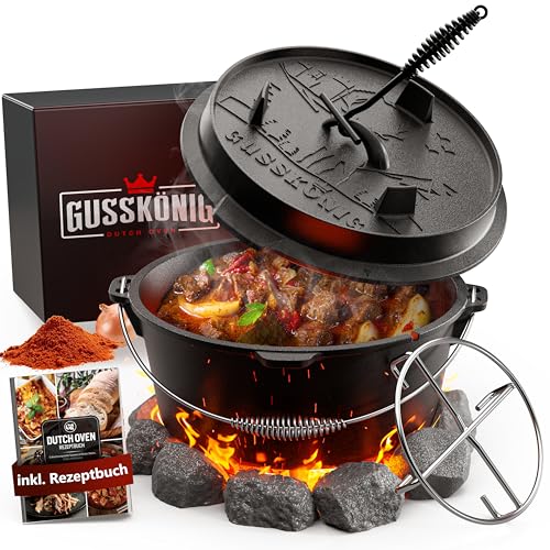 Beste Dutch Oven Platz 9: GUSSKÖNIG Dutch Oven Set [6L ] -...