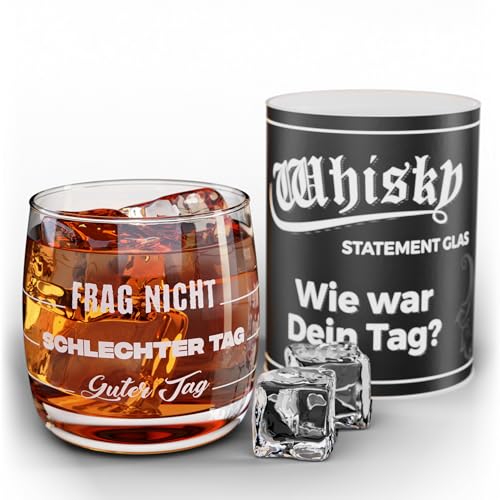 Whiskyglas: HECHTTAG Whisky Statement Glas 310 ml | Guter Tag,...
