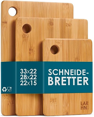 Schneidebrett: Schneidebrett Holz (3er Set) - 3 Extra Dicke...