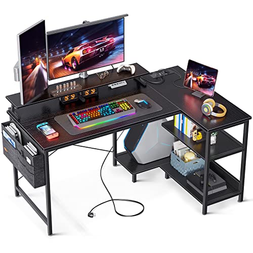 Gaming Schreibtisch: ODK Schreibtisch l Form Schwarz, Gaming Tisch L...