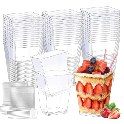 Beste Dessertglas Platz 15: Atliberswo Dessert Glasses Plastic...