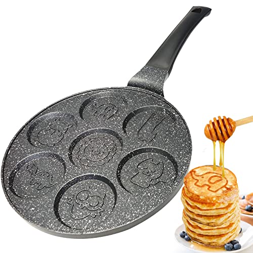 Pancake Pfanne: Amalindo Pancake Pfanne 26cm | 7 Loch Tiere...