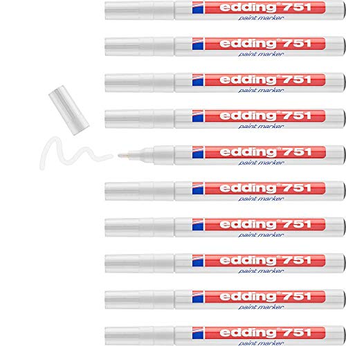 Beste Lackmarker Platz 17: edding 751 Lackmarker - weiß - 10...