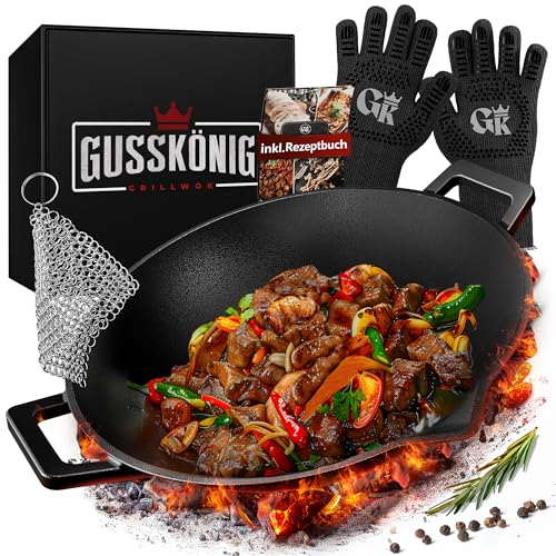 Beste Wok Platz 10: Gusskönig Gusseisen Wok Pfanne -...