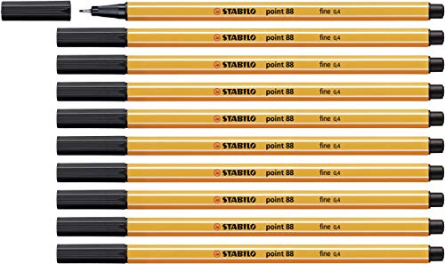 Beste Fineliner Platz 20: Fineliner - STABILO point 88 - 10er...