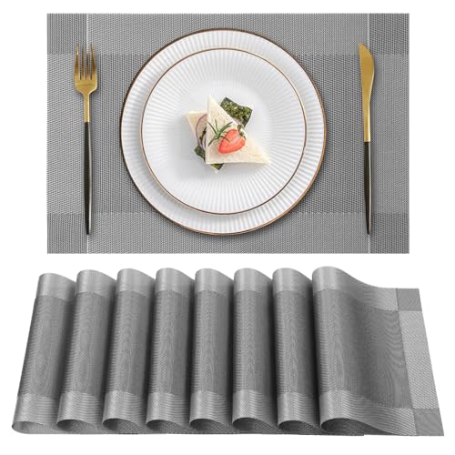 Beste Tischset Platz 9: Gucass 8er Set Platzset Abwaschbar,...