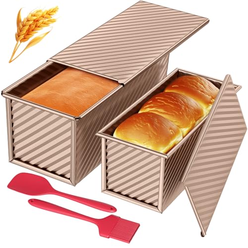 JSCORES Toast Brot Backform Set, 4PCS Antihaft...