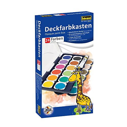 Beste Wasserfarbkasten Platz 2: Idena 22064 - Deckfarbkasten mit 24...