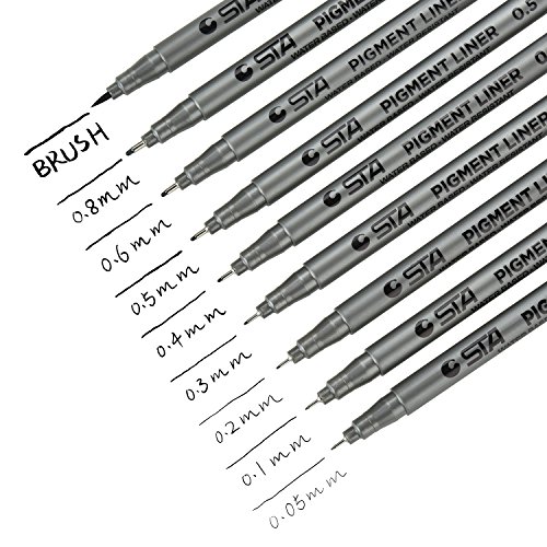 Beste Tuschefüller Platz 2: DealKits 9 Fineliner Stifte,...