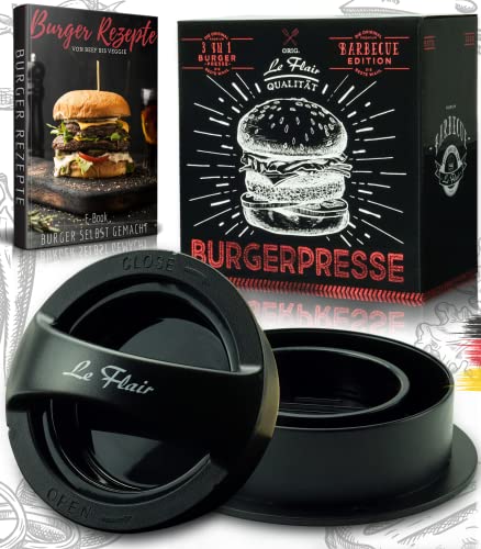 Burgerpresse: Le Flair® Neuheit 3 in 1 Burgerpresse Set -...