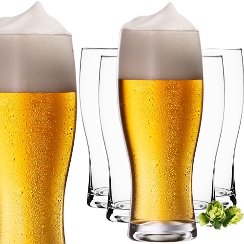 Bierglas: PLATINUX Biergläser 500ml (max. 640ml) aus Glas...