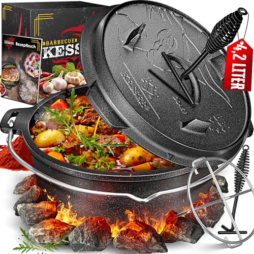 Beste Dutch Oven Platz 3: KESSER® Dutch Oven Set BBQ 4,2...